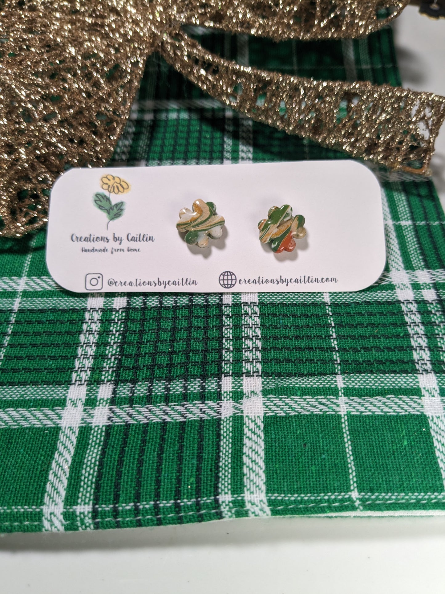 Shamrock studs