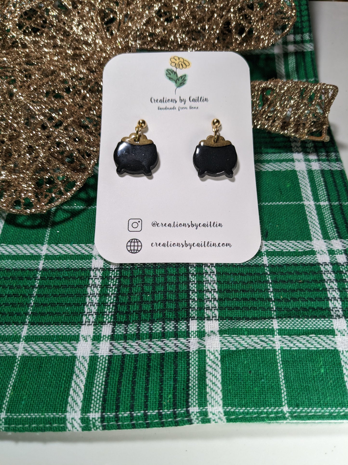 Pot O' Gold Dangle Earrings