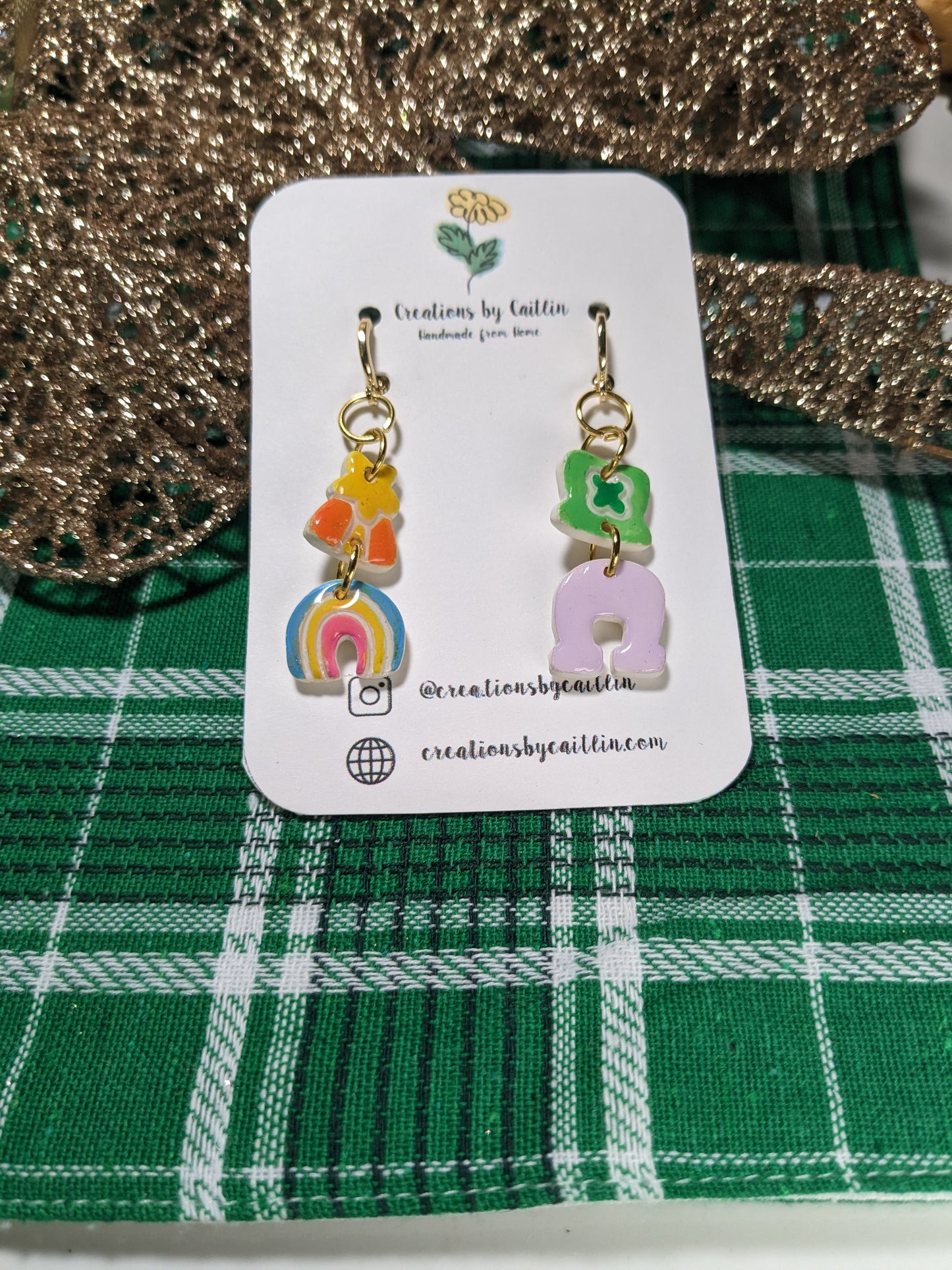 Lucky Charms Marshmallow Dangle Earrings