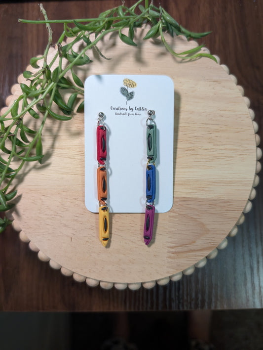 Rainbow Crayon Dangles